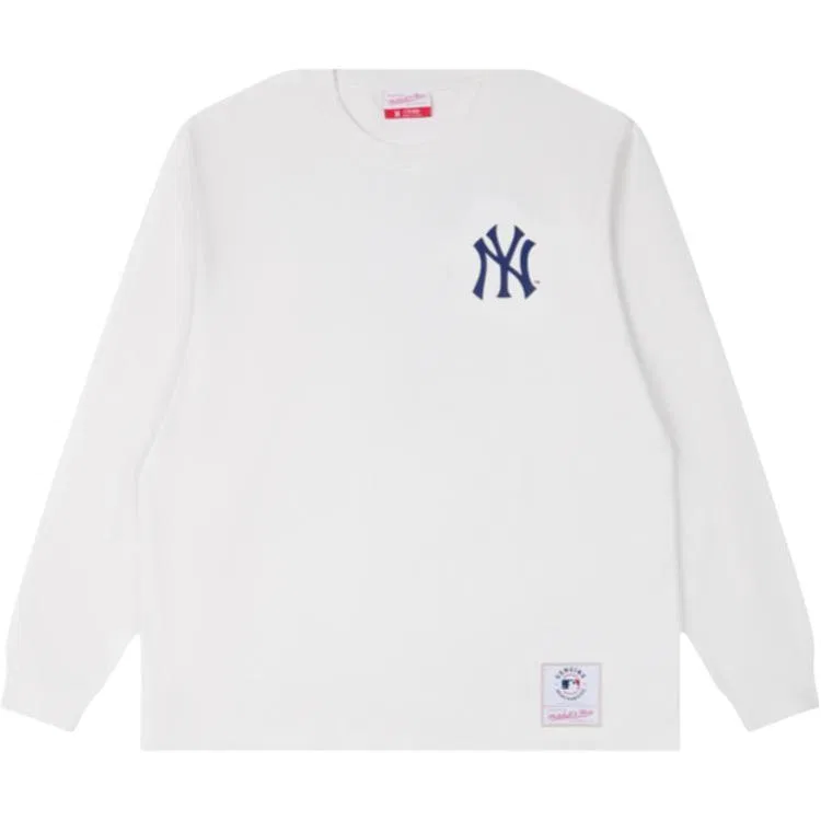 Детская футболка с круглым вырезом New York Yankees White Mitchell Ness
