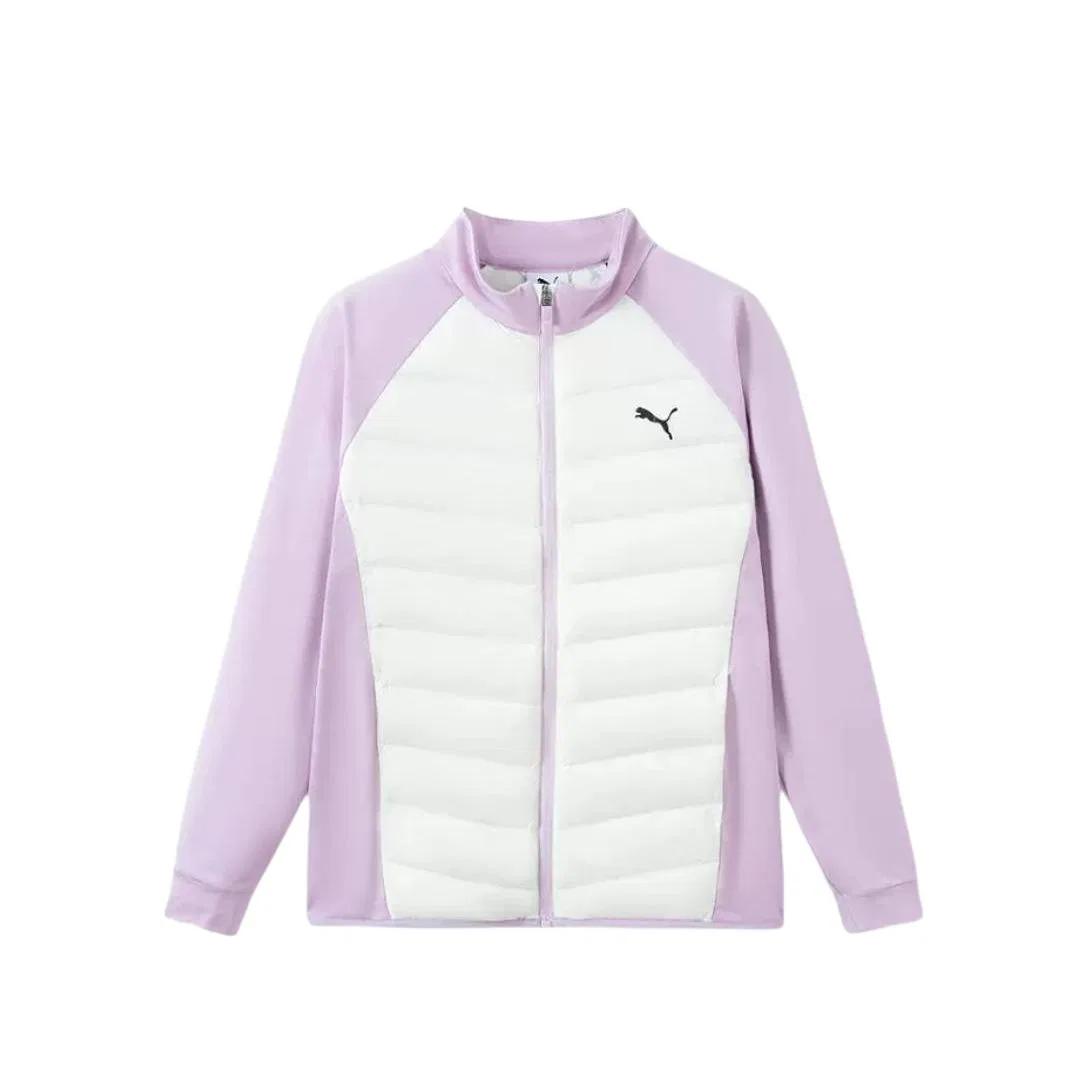 Детская стеганая куртка с воротником-стойкой PUMA, Цвет Purple White Tone