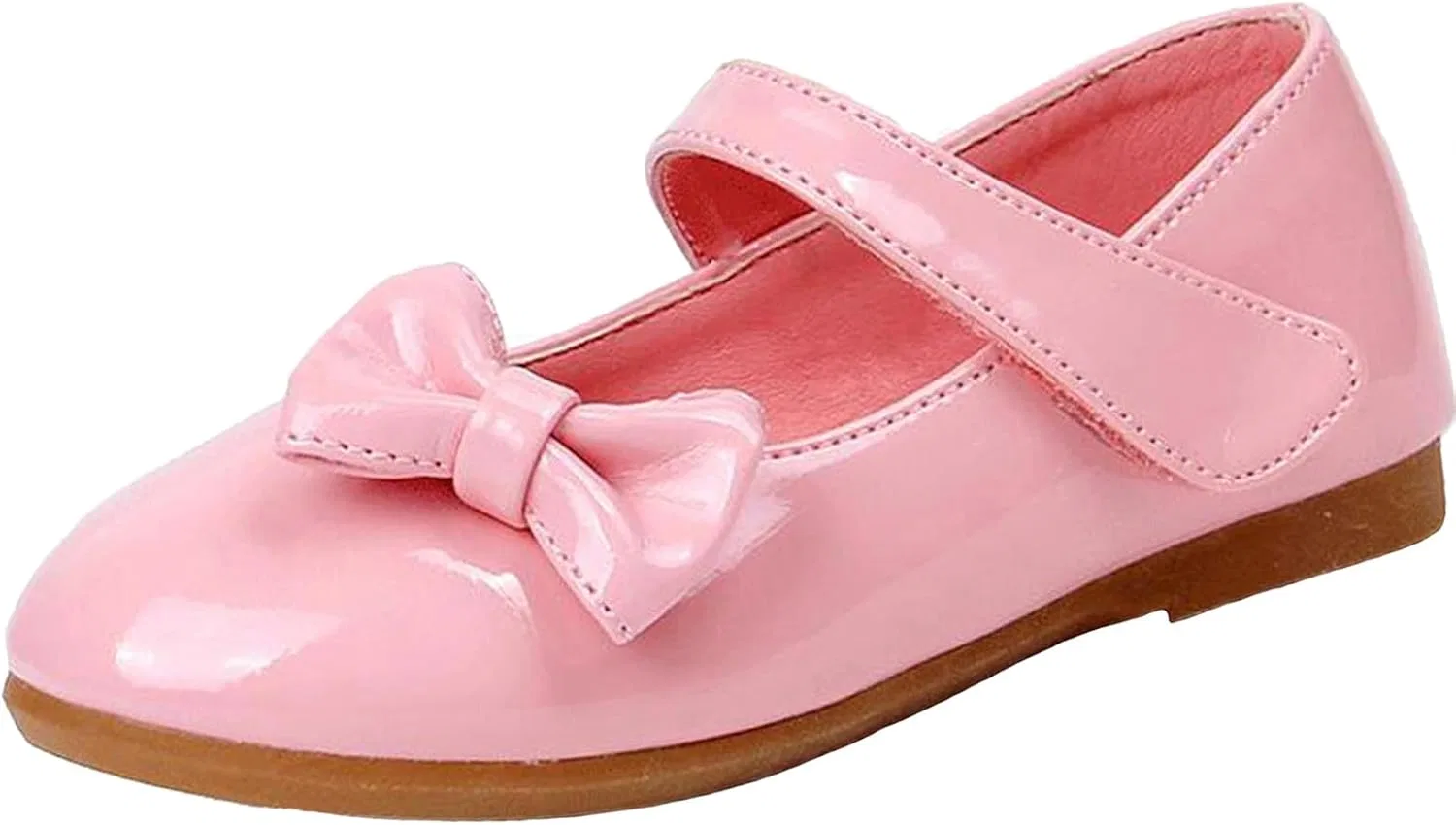 Детские балетки для девочек с бантом WUIWUIYU, Pink