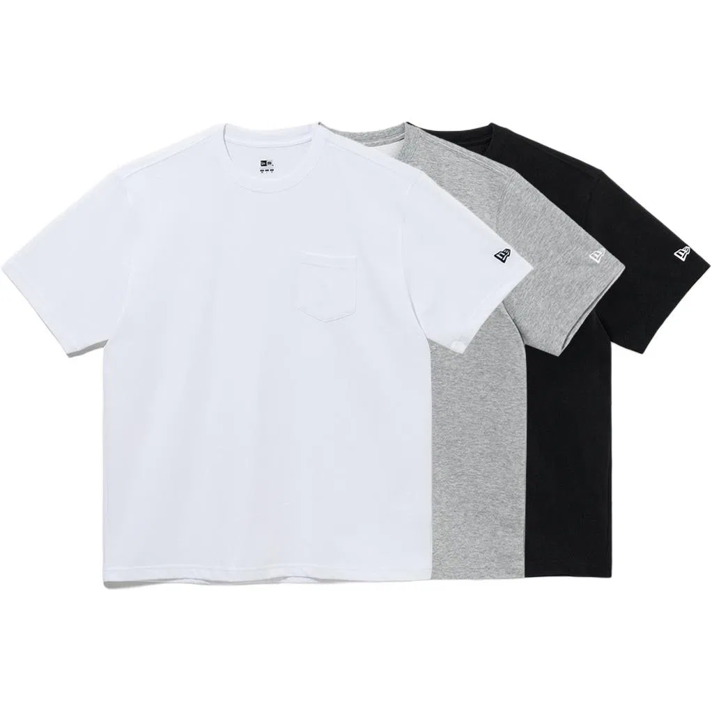 Детский комплект футболок с круглым вырезом, 3 шт., New Era, Black+White+Gray