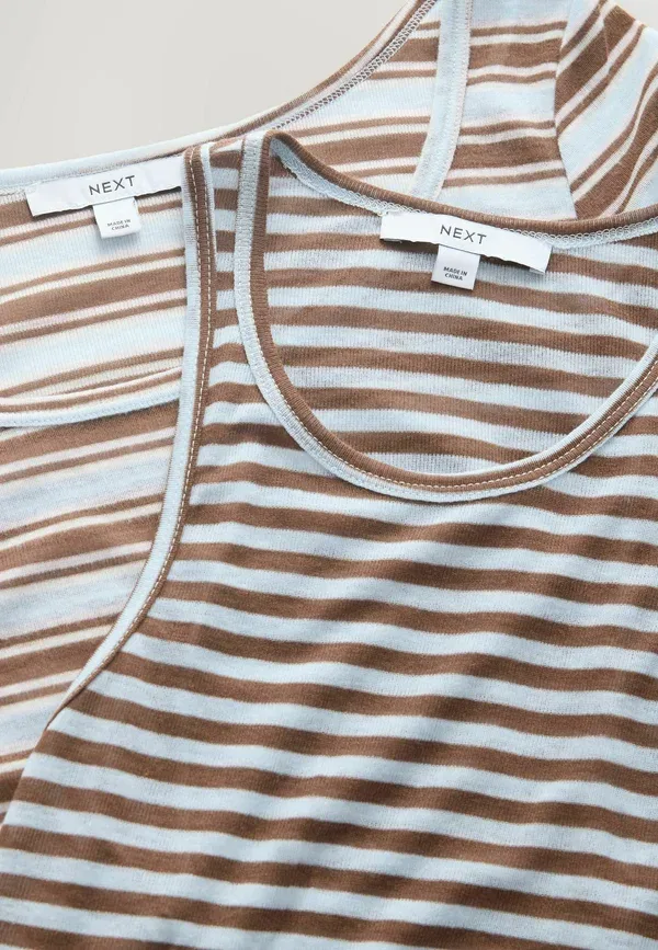 Топ с длинным рукавом полосатый Regular fit Next Striped, синий — фото 3