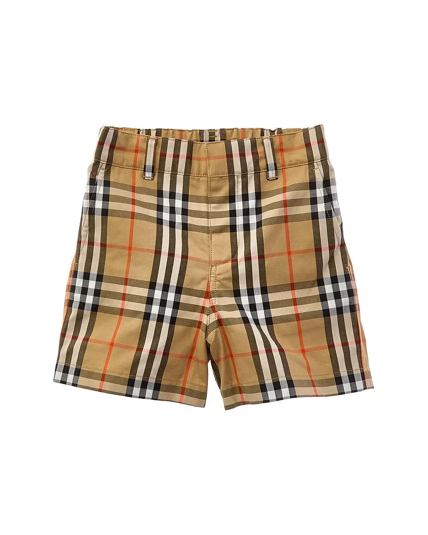 Детские шорты для девочек с эластичным поясом Burberry, коричневый