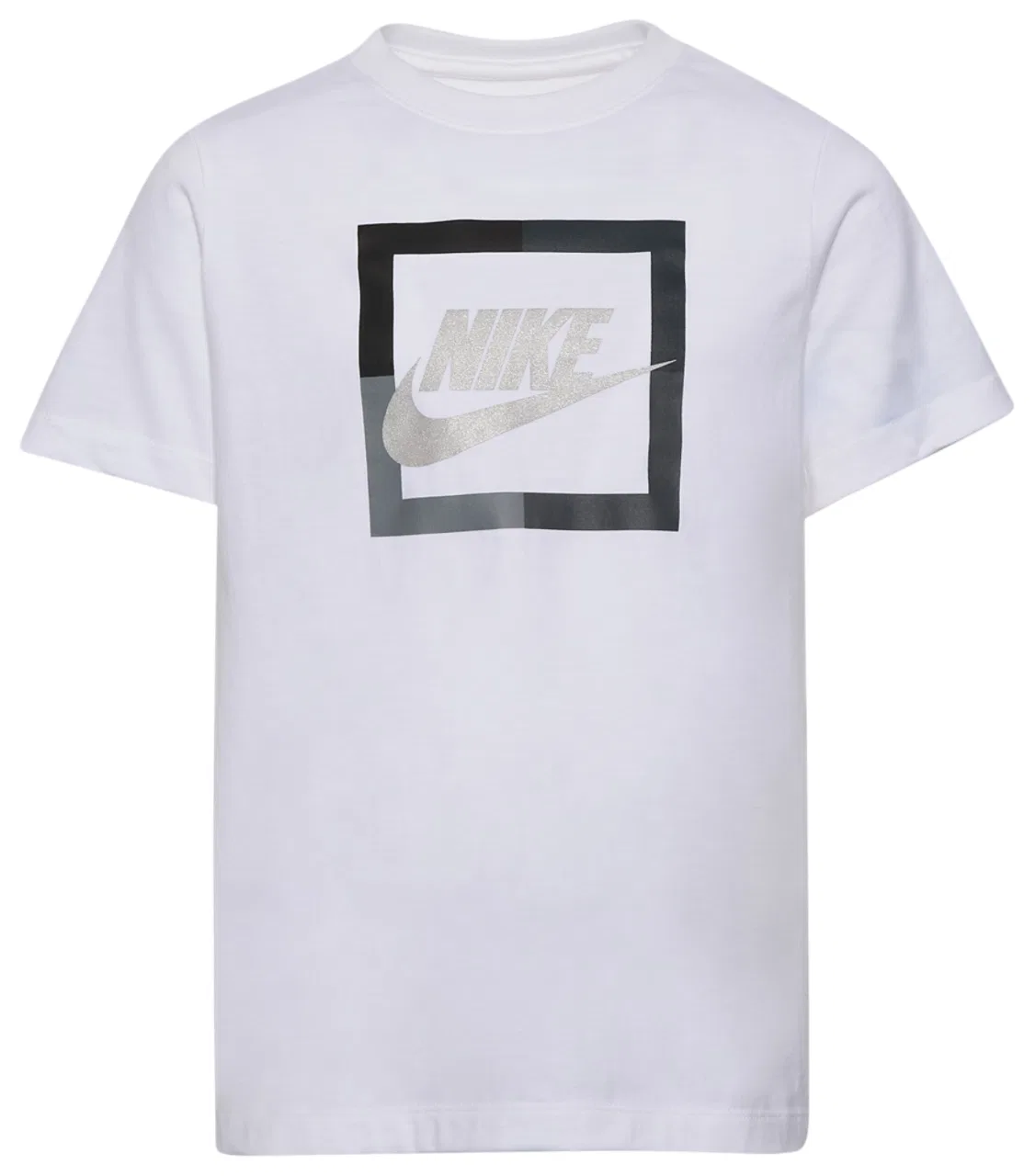 Футболка для мальчиков Open Block Futura Nike, цвет White/Grey