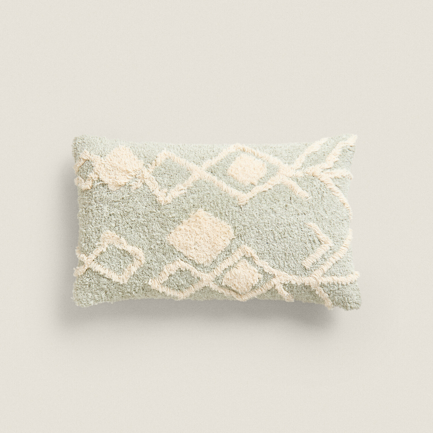 

Чехол для подушки Zara Home Tufting, 30х50 см, зеленый