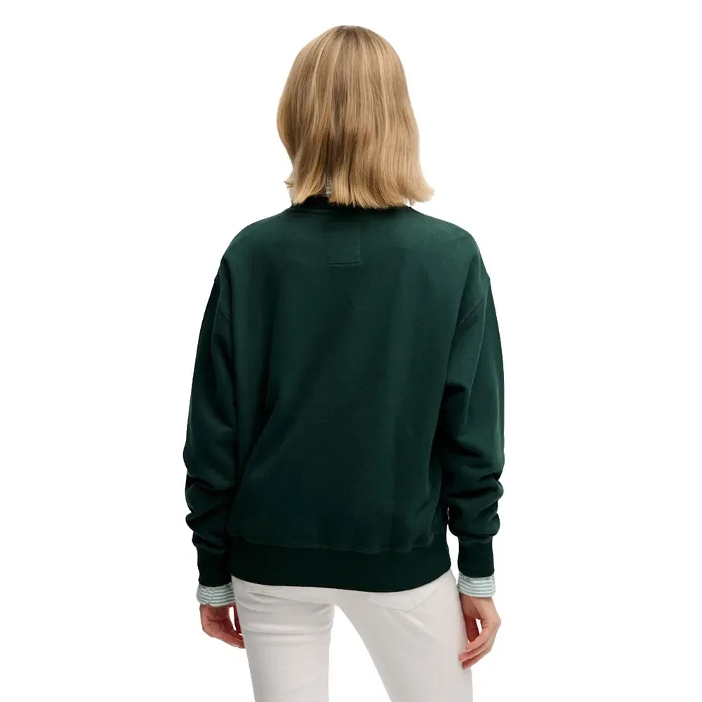 Свитшот свободного кроя Crest Loose Crew Superdry, зеленый — фото 2