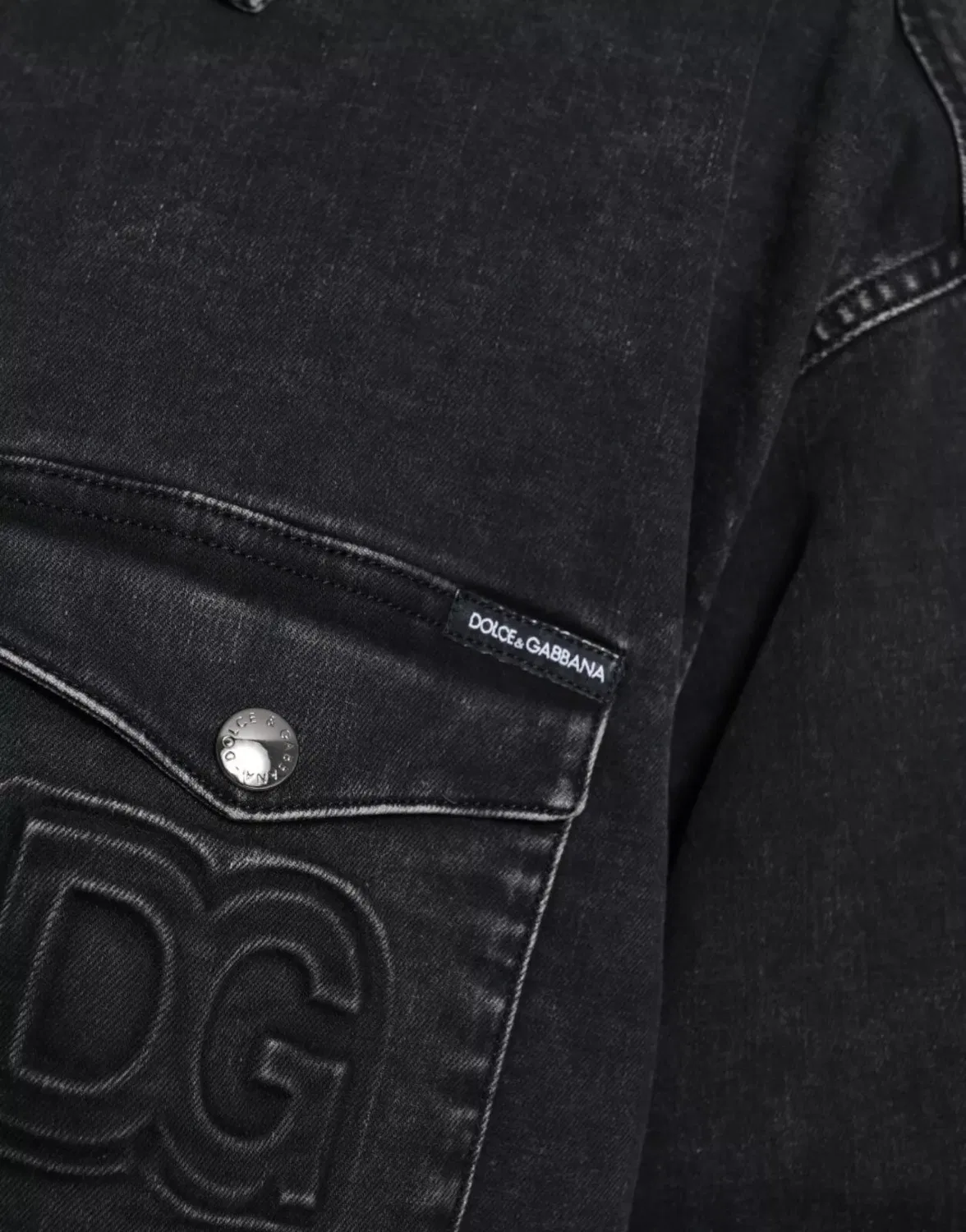 Женская джинсовая рубашка с длинным рукавом Dolce & Gabbana, Black — фото 3