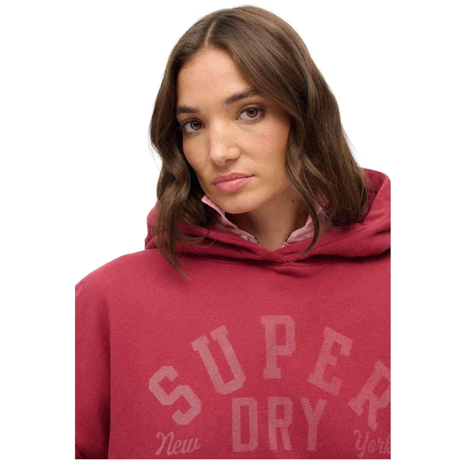 Женское худи с капюшоном Superdry, Цвет Red — фото 3
