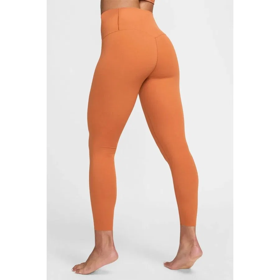 Леггинсы спортивные с высокой посадкой и карманом Nike Dri Fit Zenvy Gentle Support High Waisted 7/8 Leggings, Терракотовый — фото 2