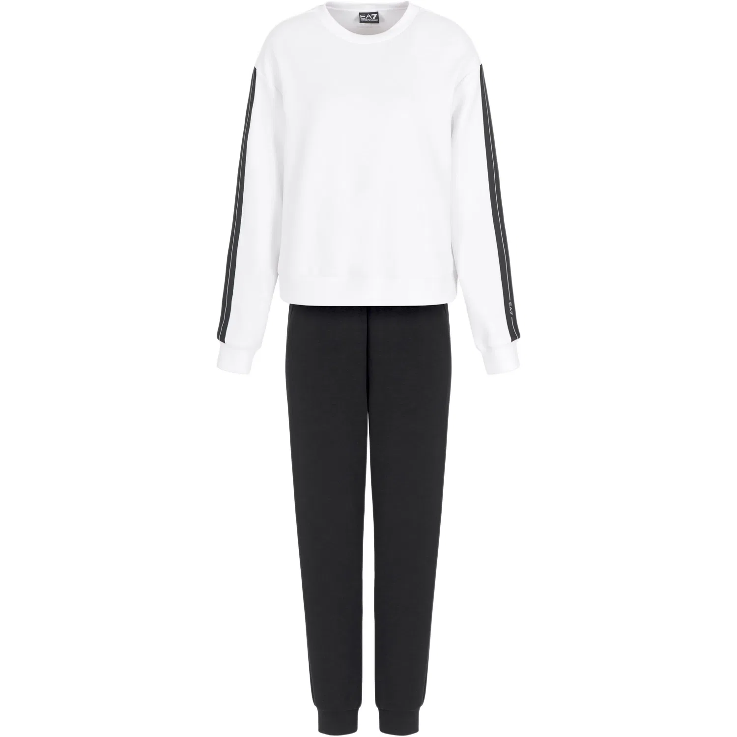 Женский комплект толстовок с длинным рукавом EA7 EMPORIO ARMANI, Black White