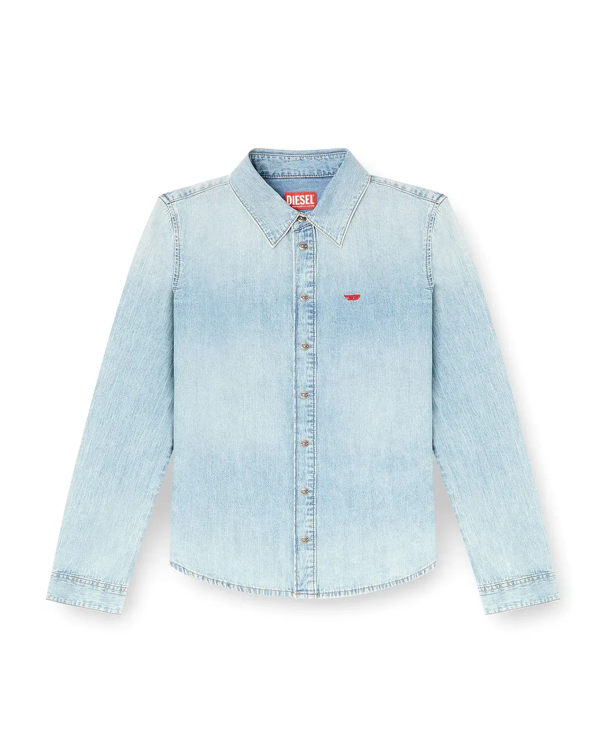 Женская рубашка из денима с длинным рукавом Diesel, Azul Claro — фото 4