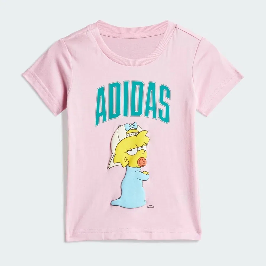 Детский спортивный костюм с принтом The Simpsons adidas, Розовый — фото 2
