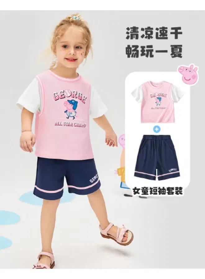 Комплект спортивный с коротким рукавом Peppa Pig, розовый
