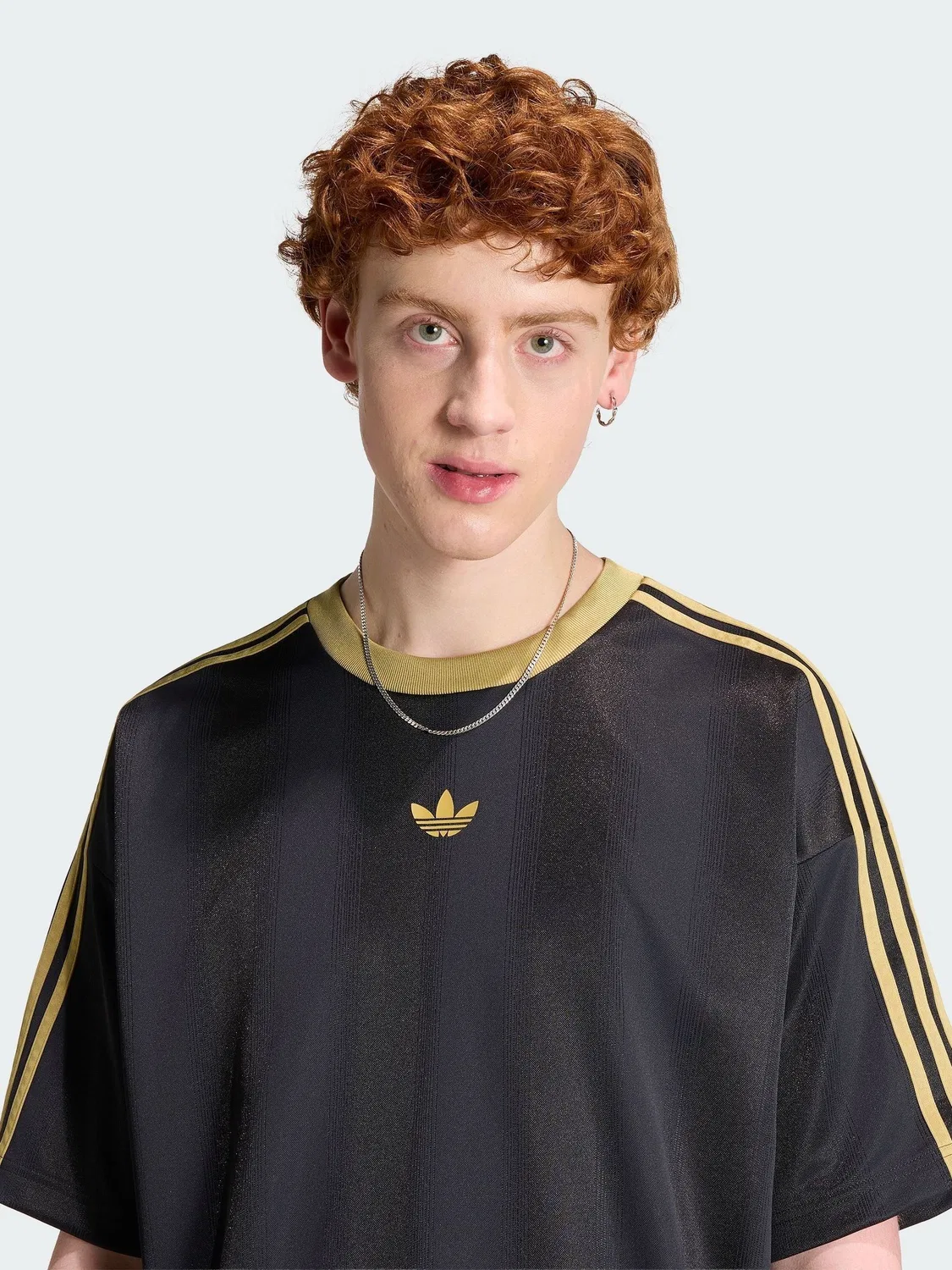Футболка с коротким рукавом, свободная посадка, Adicolor Jacquard, adidas Originals, черный — фото 3