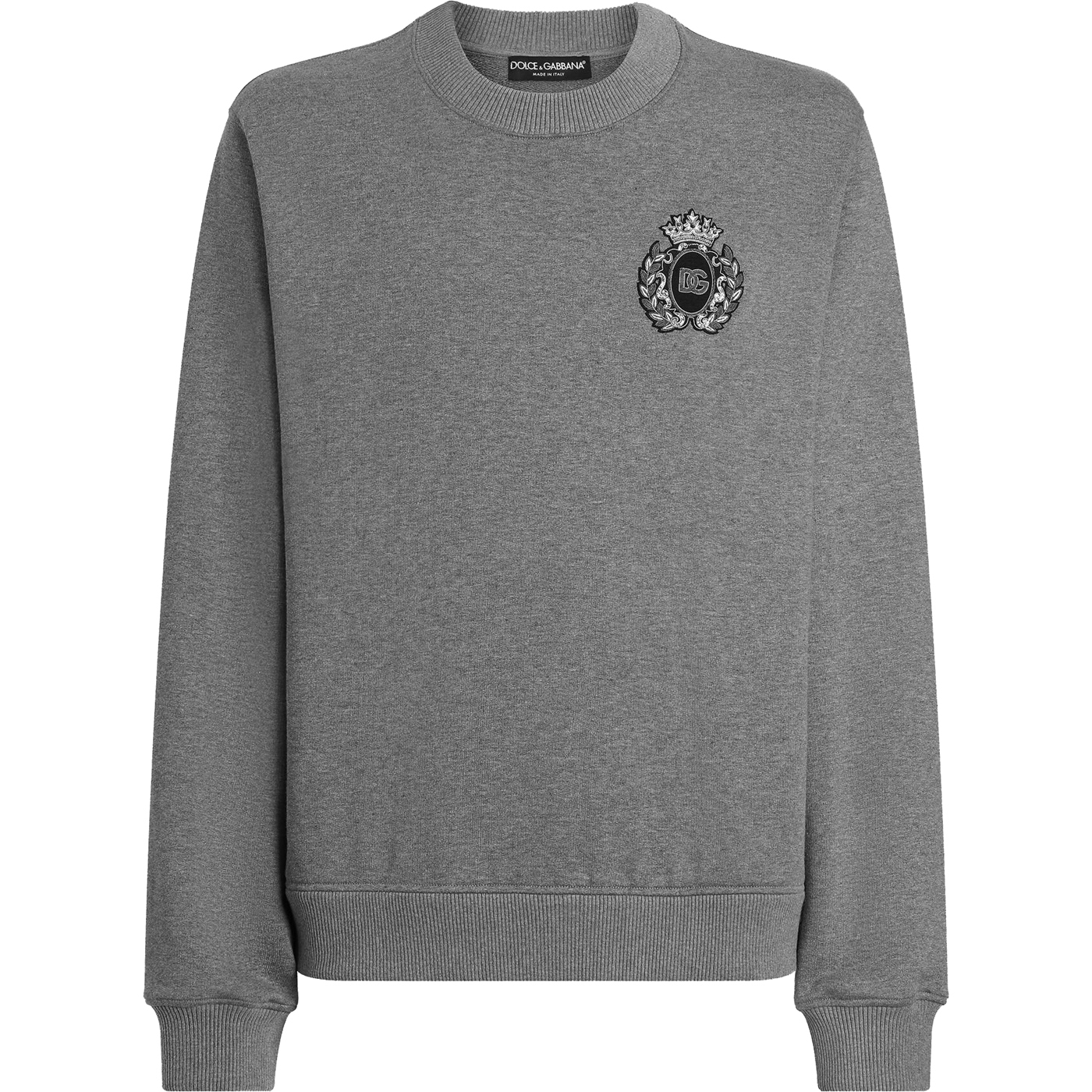 Свитшот Dolce & Gabbana With Heraldic Patch, серый