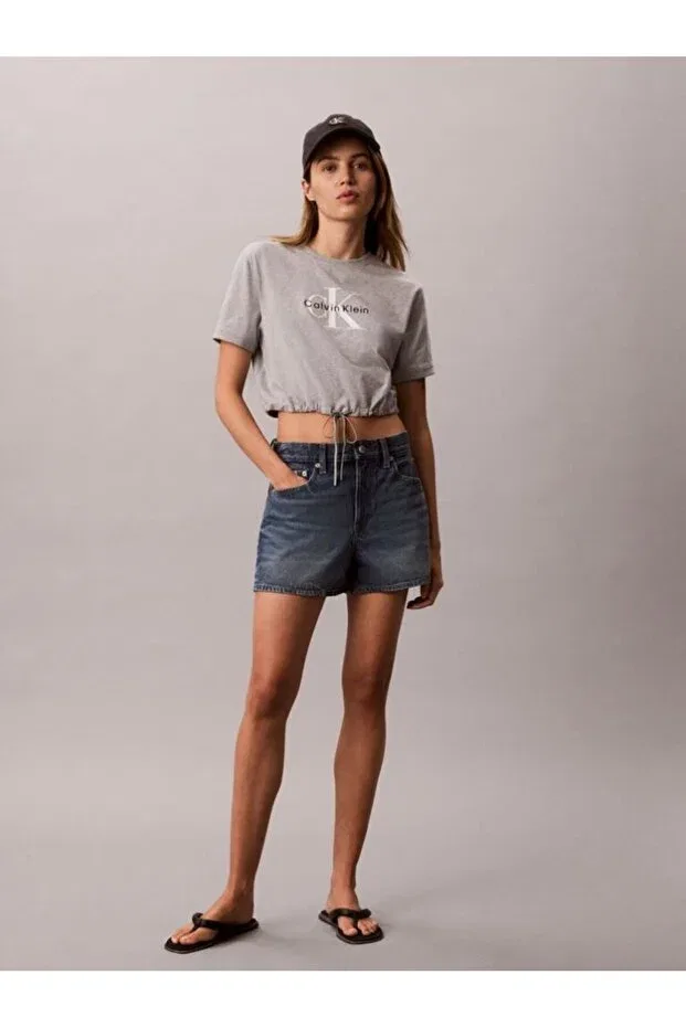 Женская футболка свободного кроя Calvin Klein, Gray — фото 2