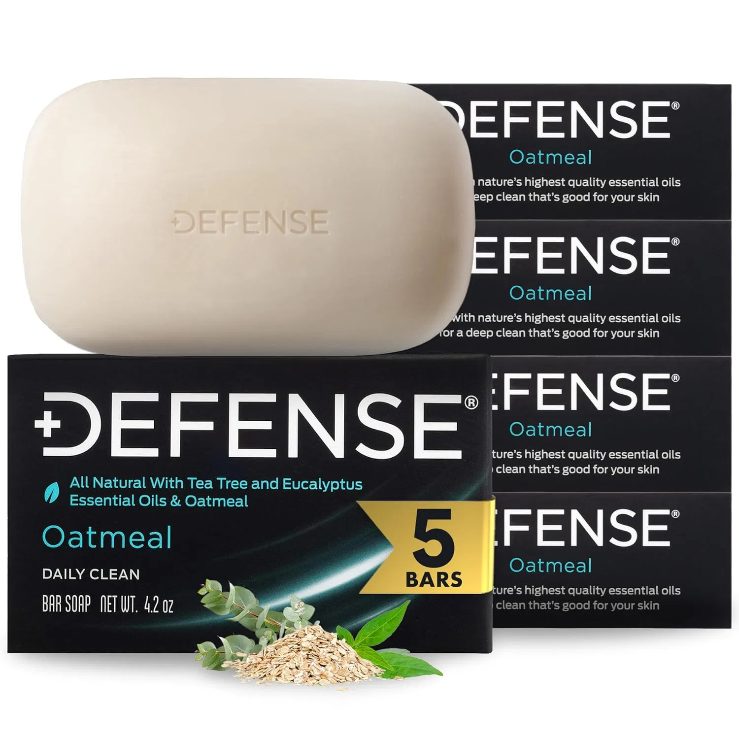 Мыло твердое с маслом чайного дерева и эвкалипта, Defense Soap, набор 5 шт, 21 г