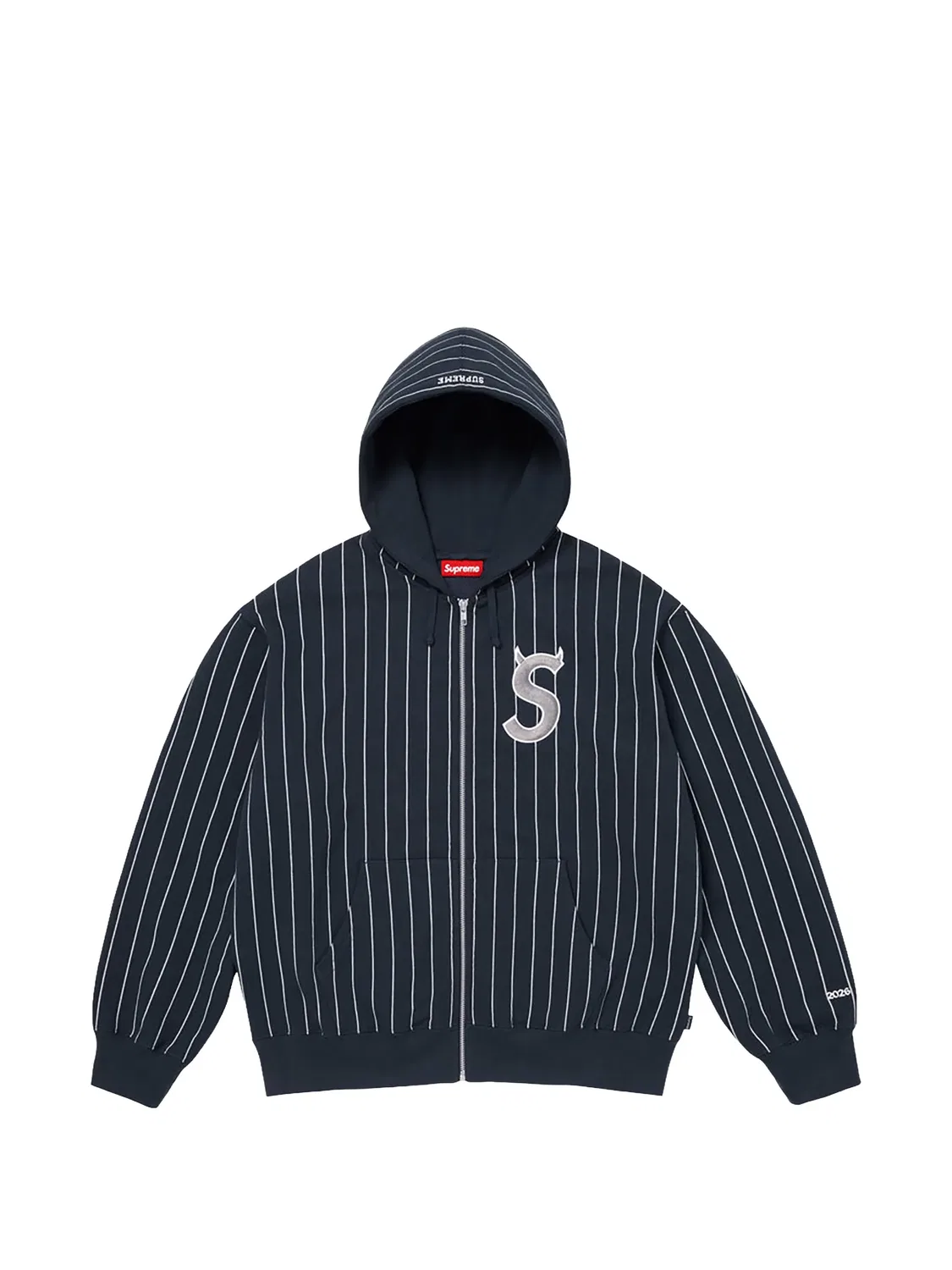 Худи Devil S в синюю полоску Supreme, синий