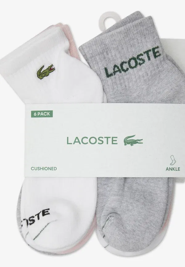 Набор из 6 пар носков унисекс (четверть носка) - носки Lacoste, белый — фото 3