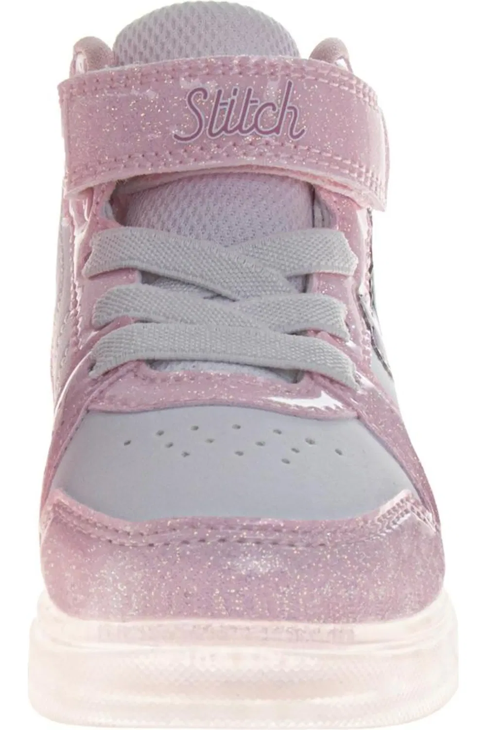 Кроссовки детские с принтом Stitch High Top Disney, розовый белый — фото 4