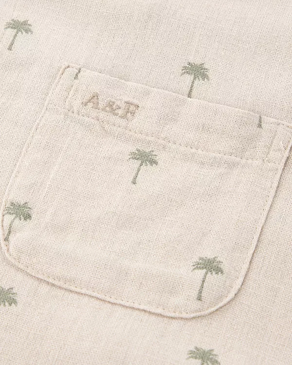 Детская рубашка для мальчиков с коротким рукавом Abercrombie Kids, Seagrass — фото 3