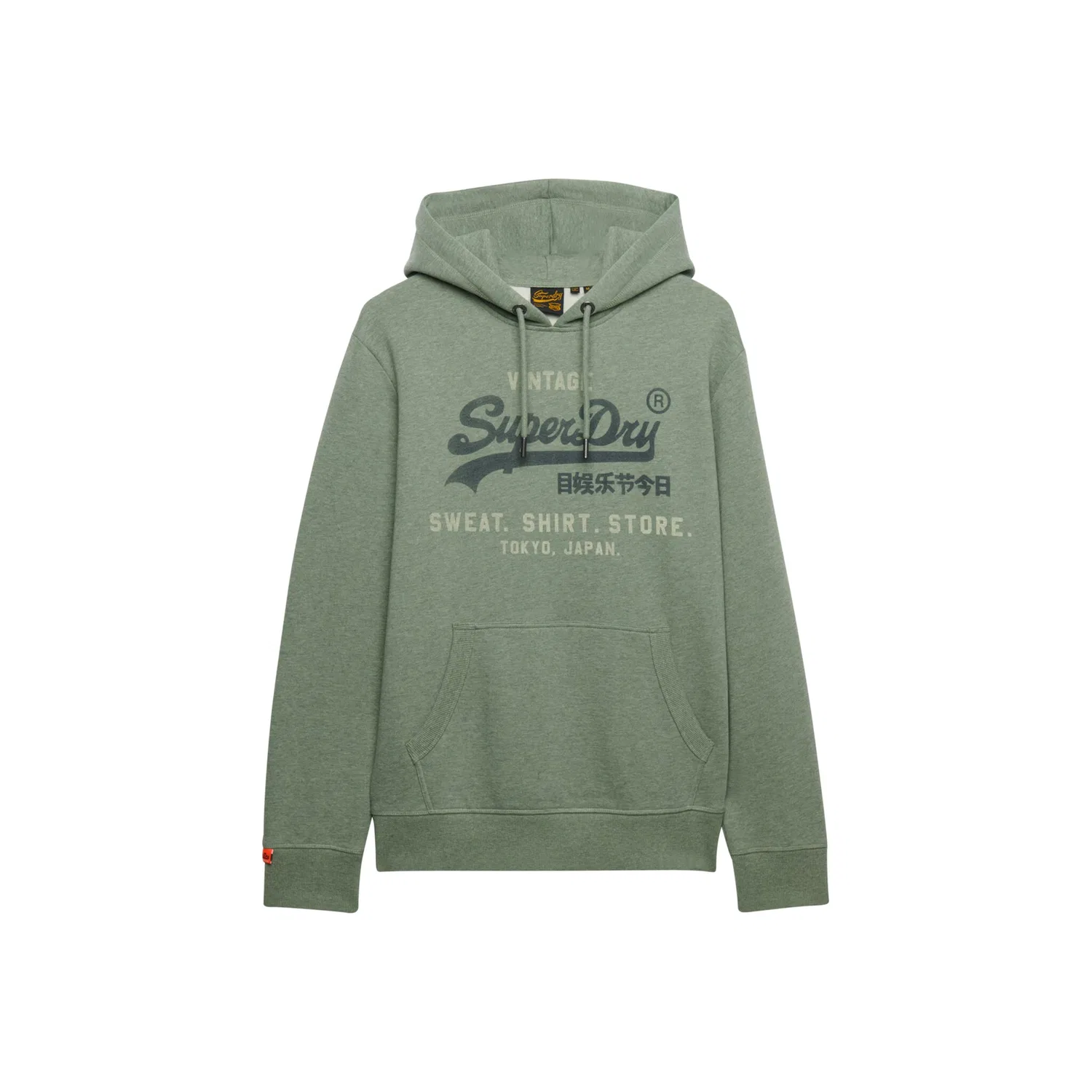Мужской худи с капюшоном из хлопковой смеси Superdry, Thyme Green Marl