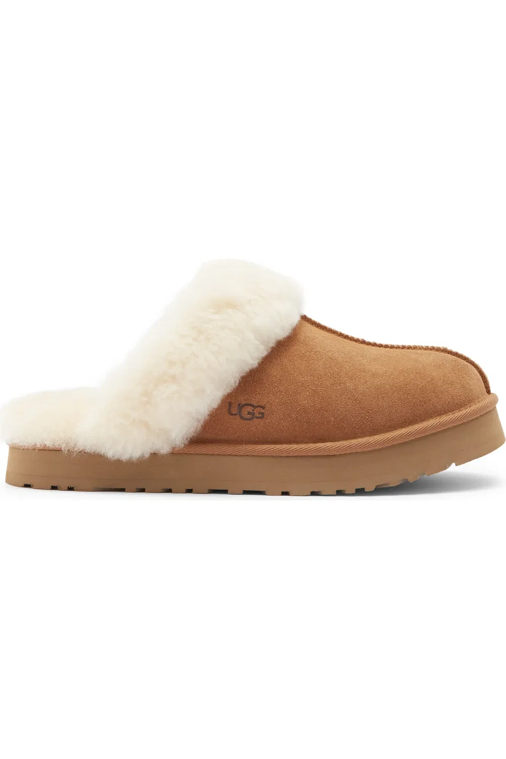 Тапочки детские с платформой Disquette UGG, Chestnut — фото 3