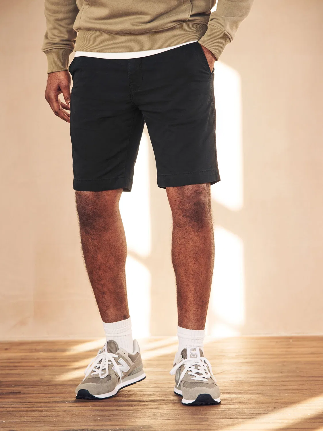 Черные зауженные шорты чинос Levi's Mineral Black XX — фото 2