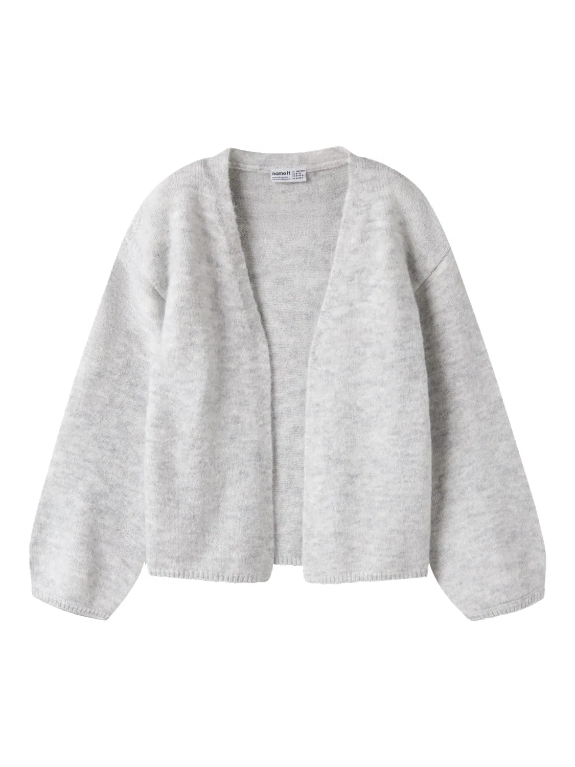 Кардиган вязаный light grey melange Name It, серый