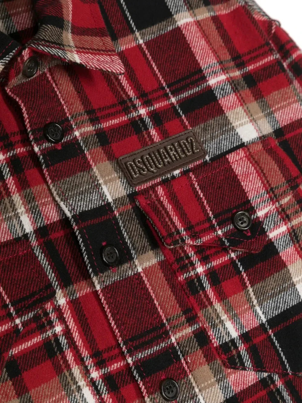 Рубашка в клетку Dsquared2 Kids, красный — фото 3