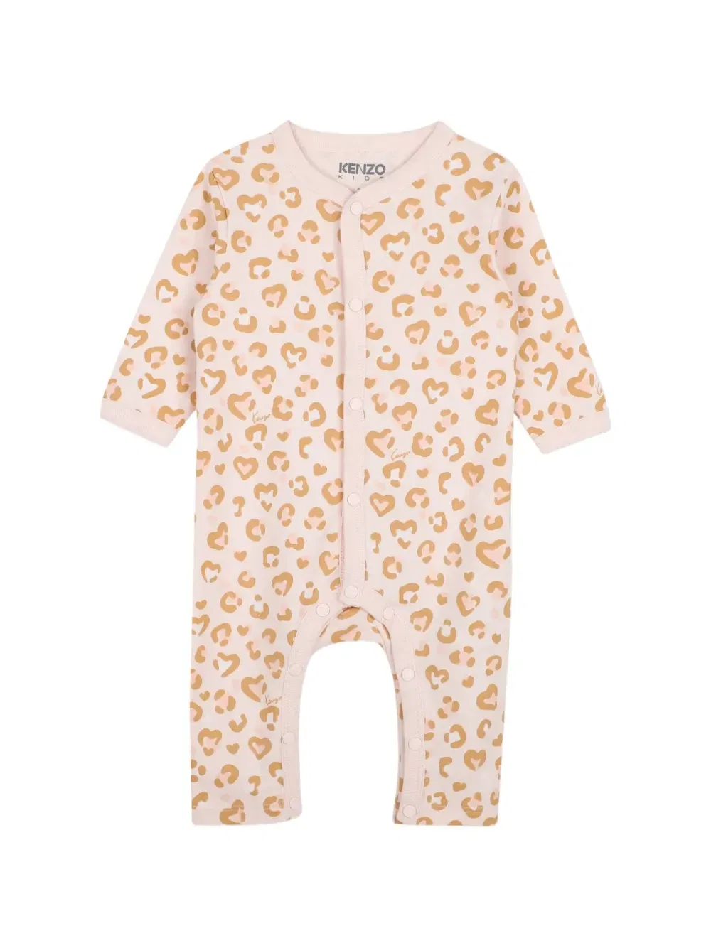 Комплект с леопардовым принтом Kenzo Kids, розовый — фото 3
