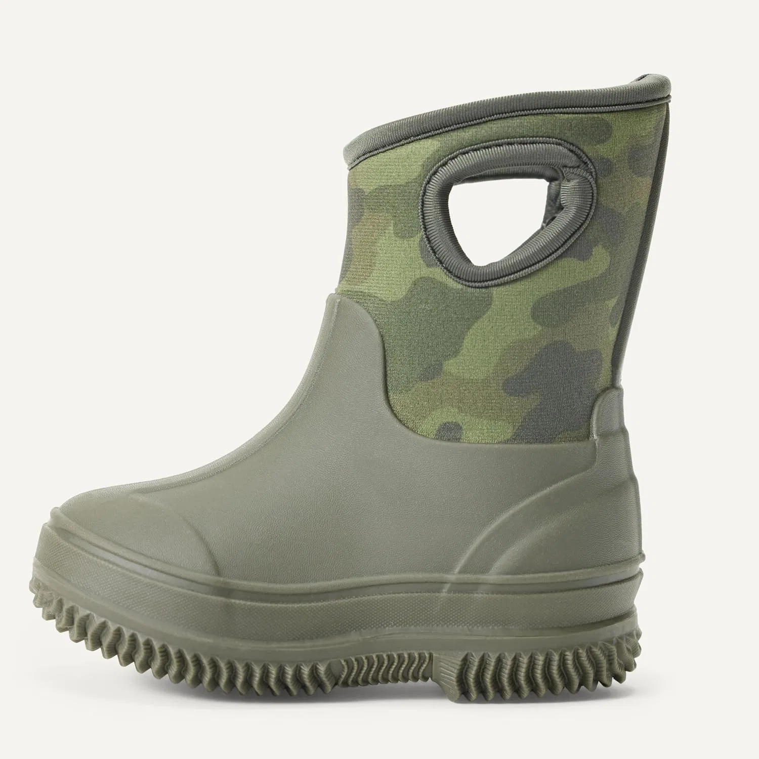 Детские утепленные резиновые сапоги из неопрена Unisex Kids' Insulated Neoprene Rain Boot Amazon Essentials, Olive Camo — фото 4