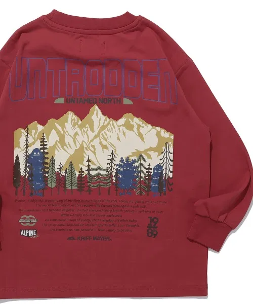 Детская футболка с длинным рукавомс принтом Mountain KRIFF MAYER Kid's Collection, Red