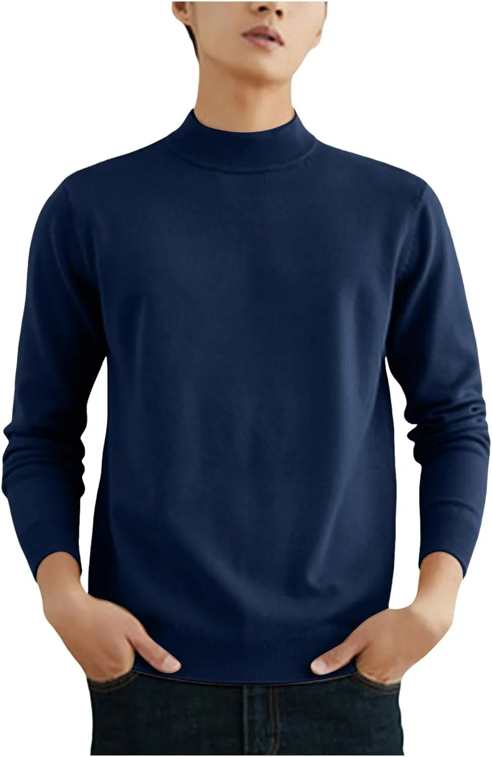Мужская водолазка с длинным рукавом, Dark Blue