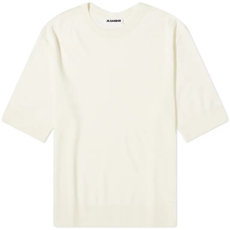 

Футболка Jil Sander Merino Wool, светло-белый