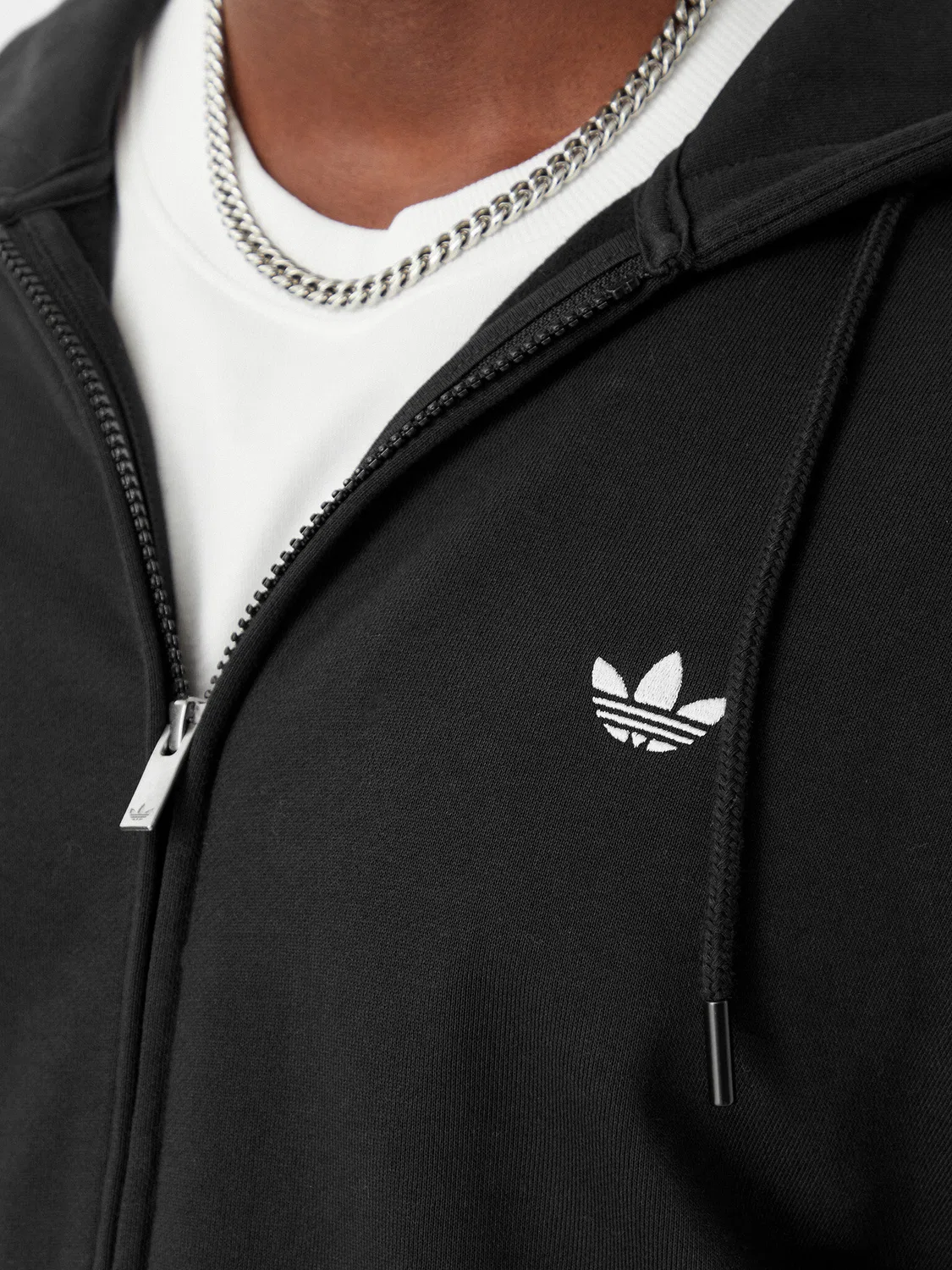 Мужской свитшот свободного кроя Trefoil Essentials Adidas, черный — фото 4