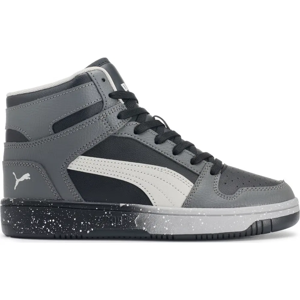 Детские высокие кроссовки Puma, Grey/Black — фото 2