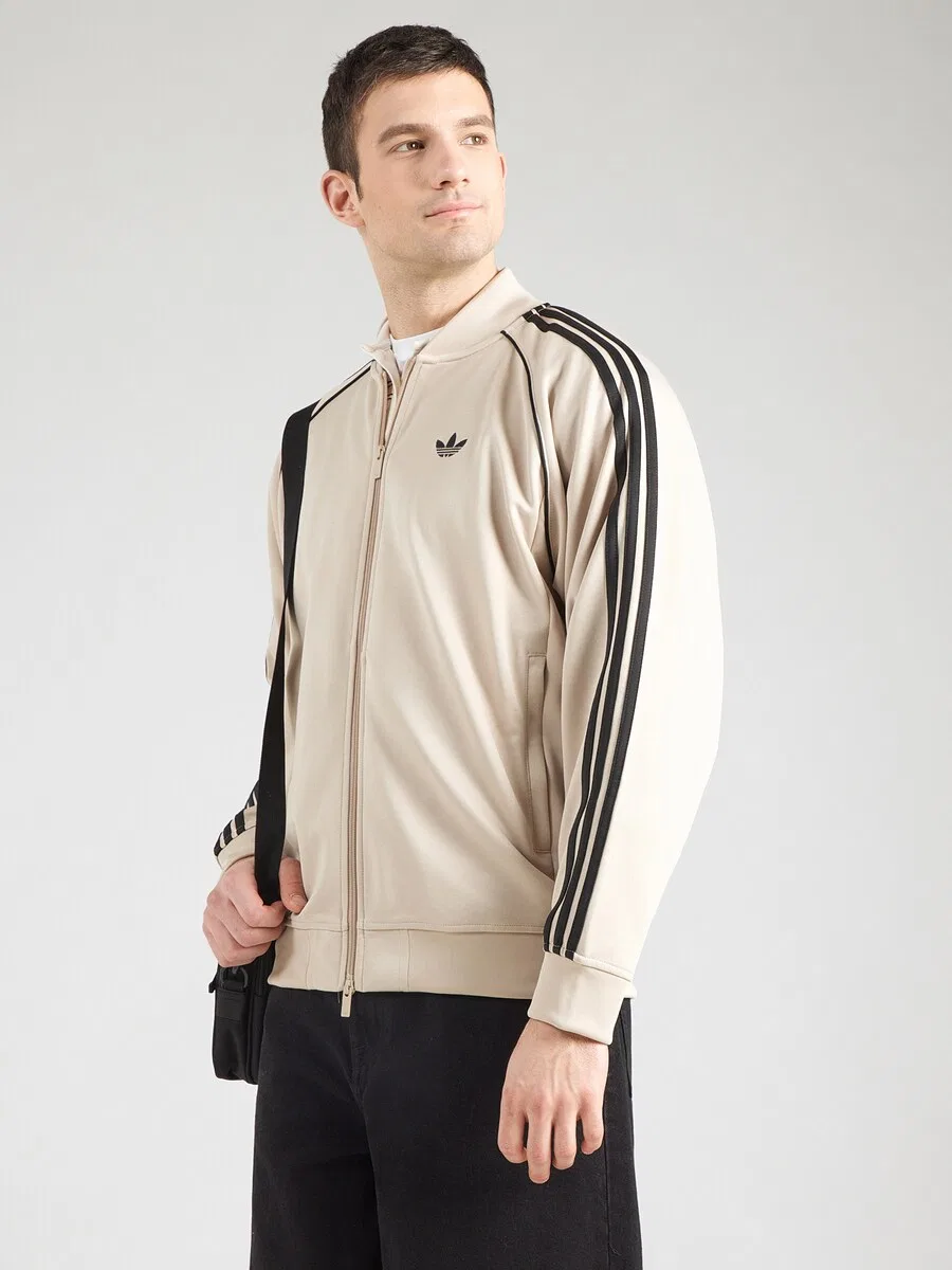 Куртка ADIDAS ORIGINALS Between-Season Jacket 'Adicolor Classic' в серо-бежевом цвете — фото 3
