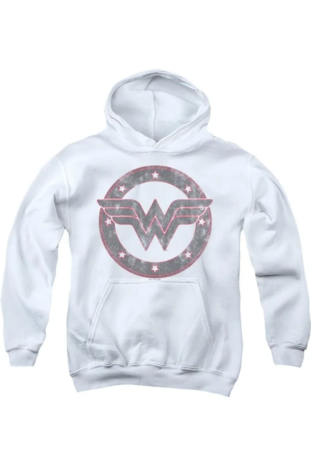 Детское худи с капюшоном Wonder Woman Emblem 2 Gildan, White