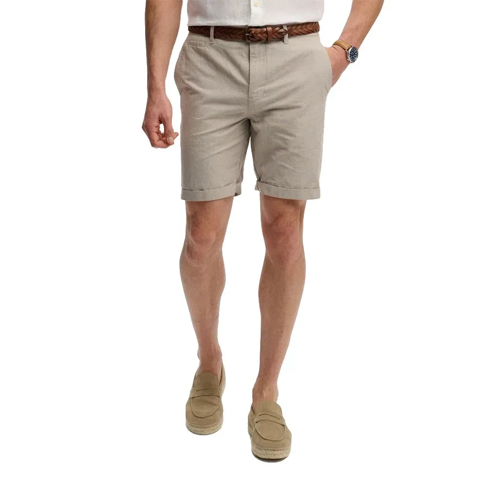 Мужские шорты чинос с фактурной тканью Premium Textured Superdry, Beige