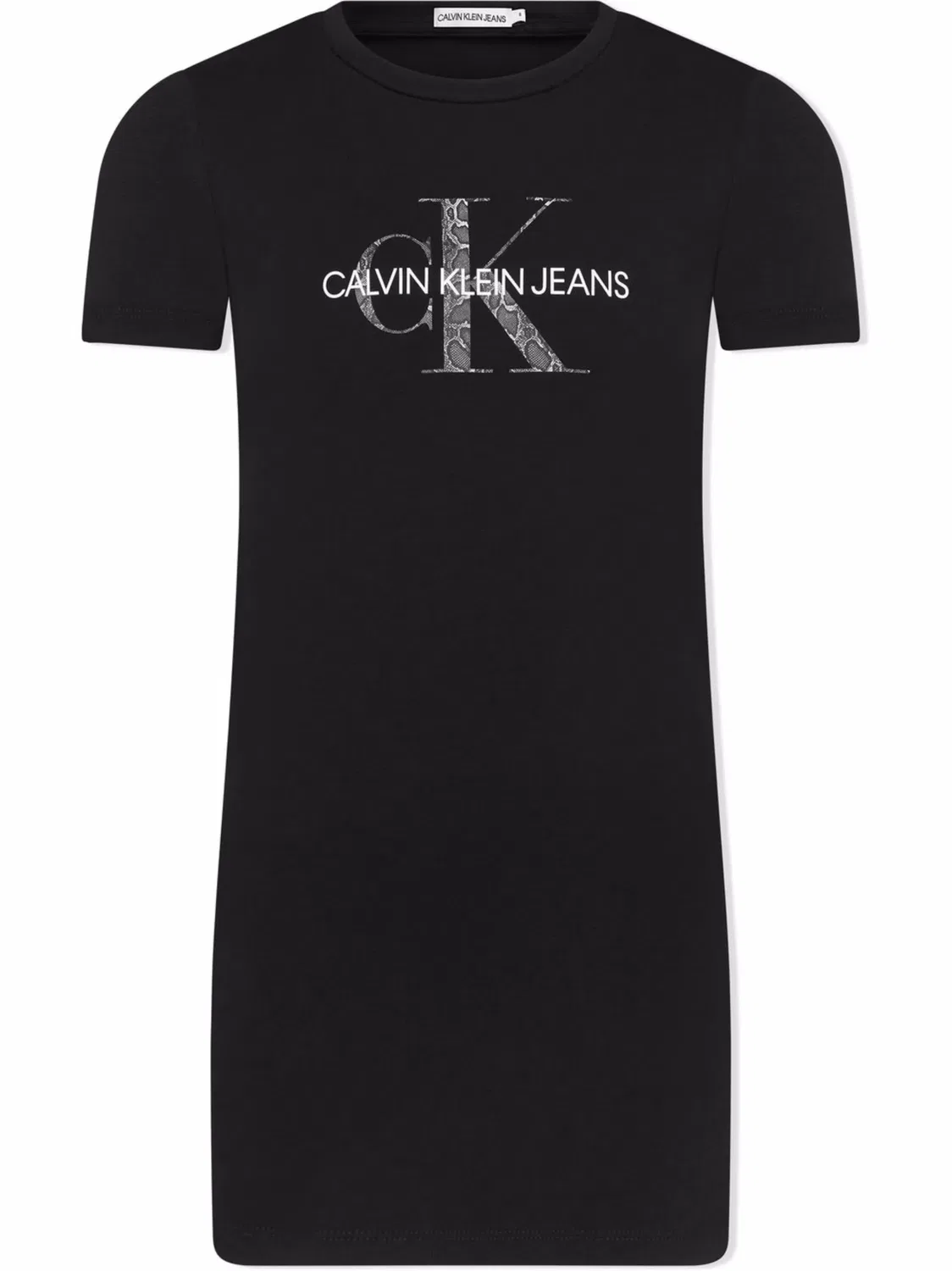 Платье‑футболка с логотипом Calvin Klein, черный