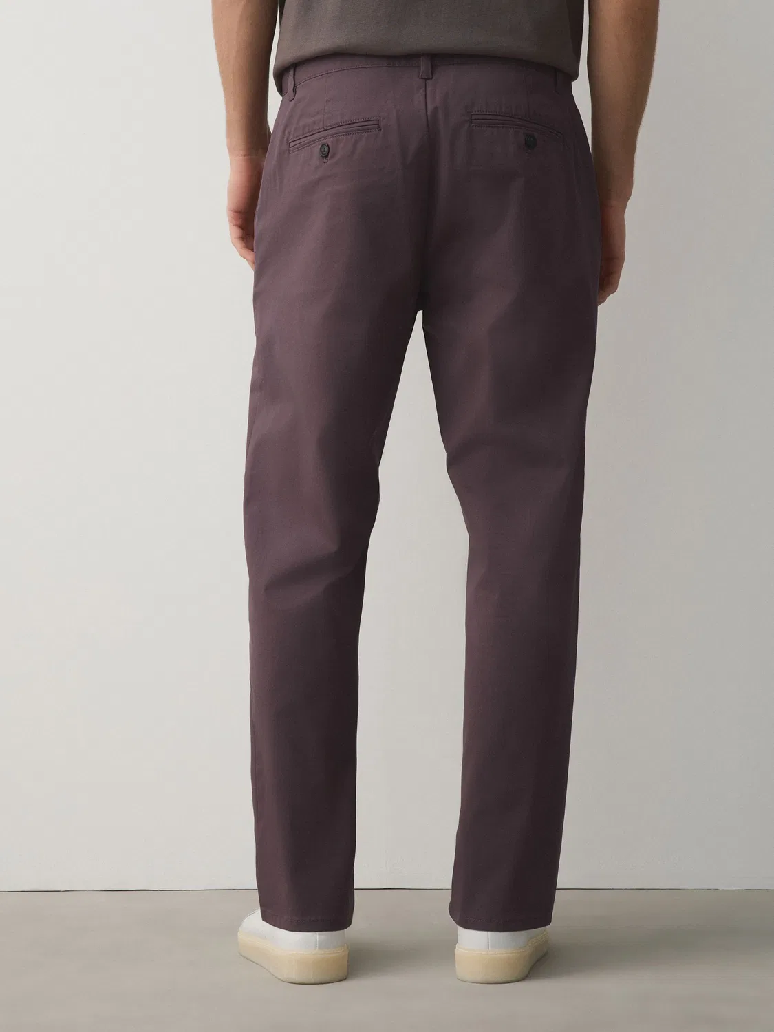 Брюки прямого кроя из хлопка с эластаном, модель Mauve Purple Next, сиреневый — фото 4