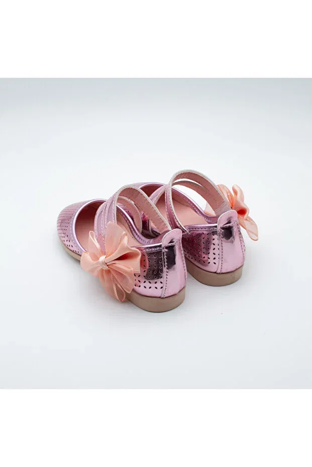Детские балетки для девочек с бантом Arçın Shoes, Pink — фото 2