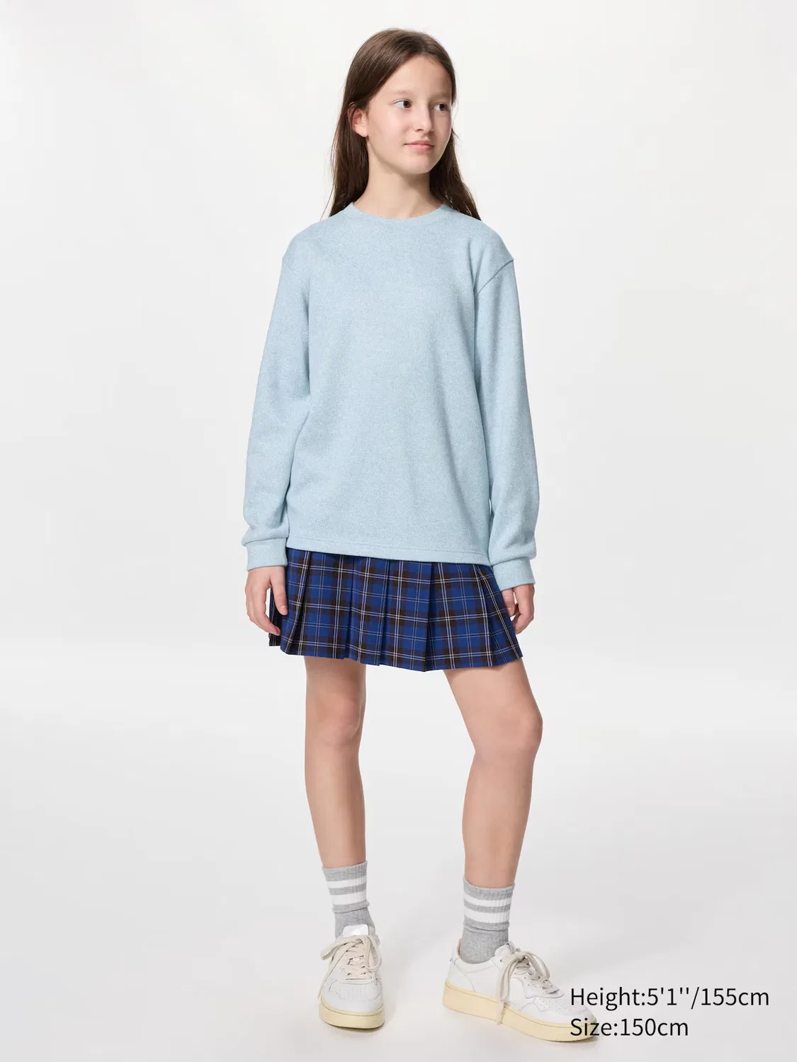 Футболка Uniqlo, детская, вязаная флисовая, синяя — фото 2