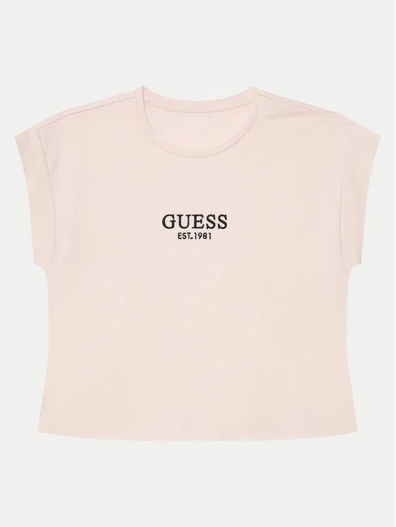Футболка boxy fit Guess, розовый