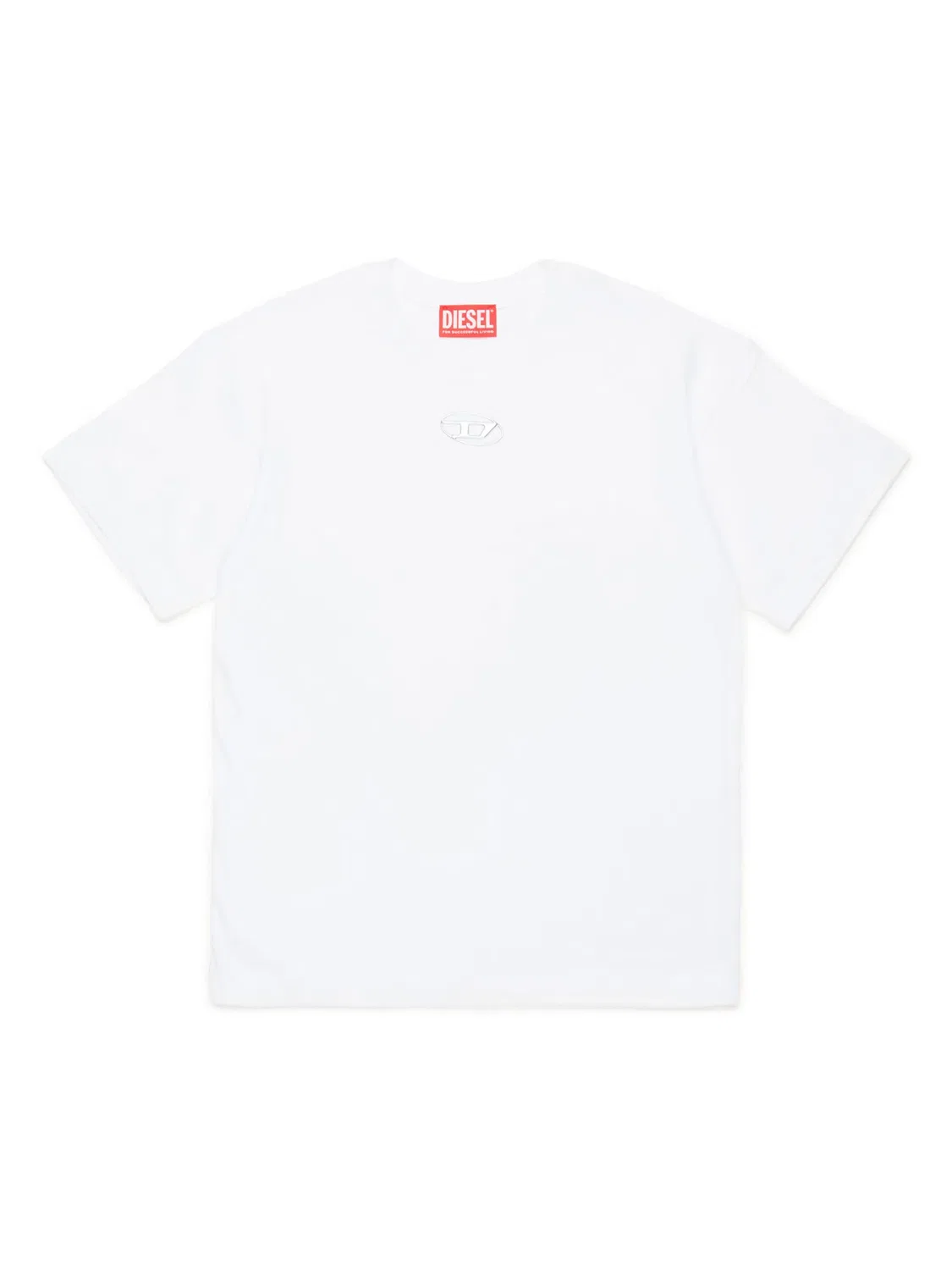 Футболка Oval D из хлопка Diesel, белый
