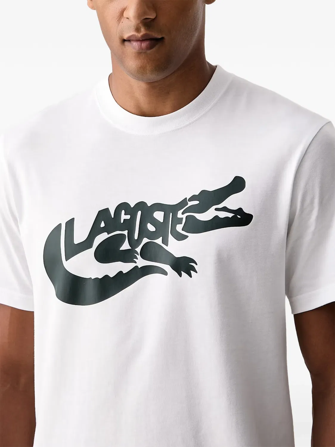 Футболка классического кроя из органического хлопка Lacoste, белый — фото 2