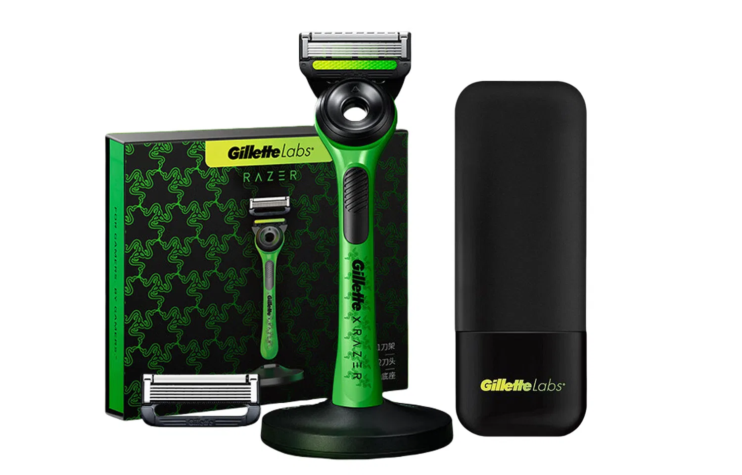 Мужской бритвенный станок с 5 лезвиями Aurora Snake Box Standard, Gillette, Black — фото 3