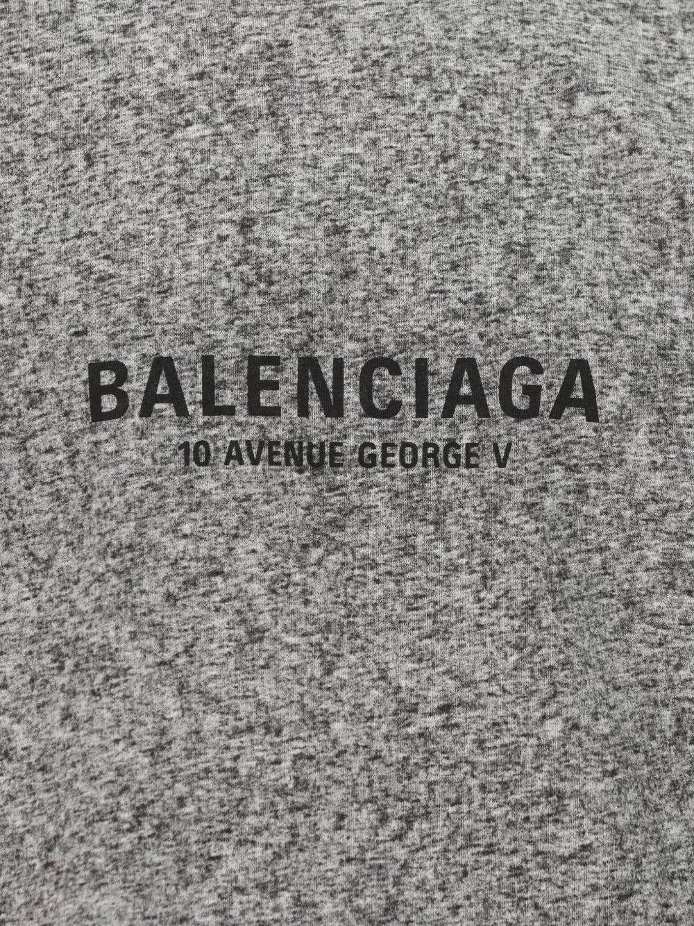 Футболка меланжевая с логотипом Balenciaga, серый — фото 3
