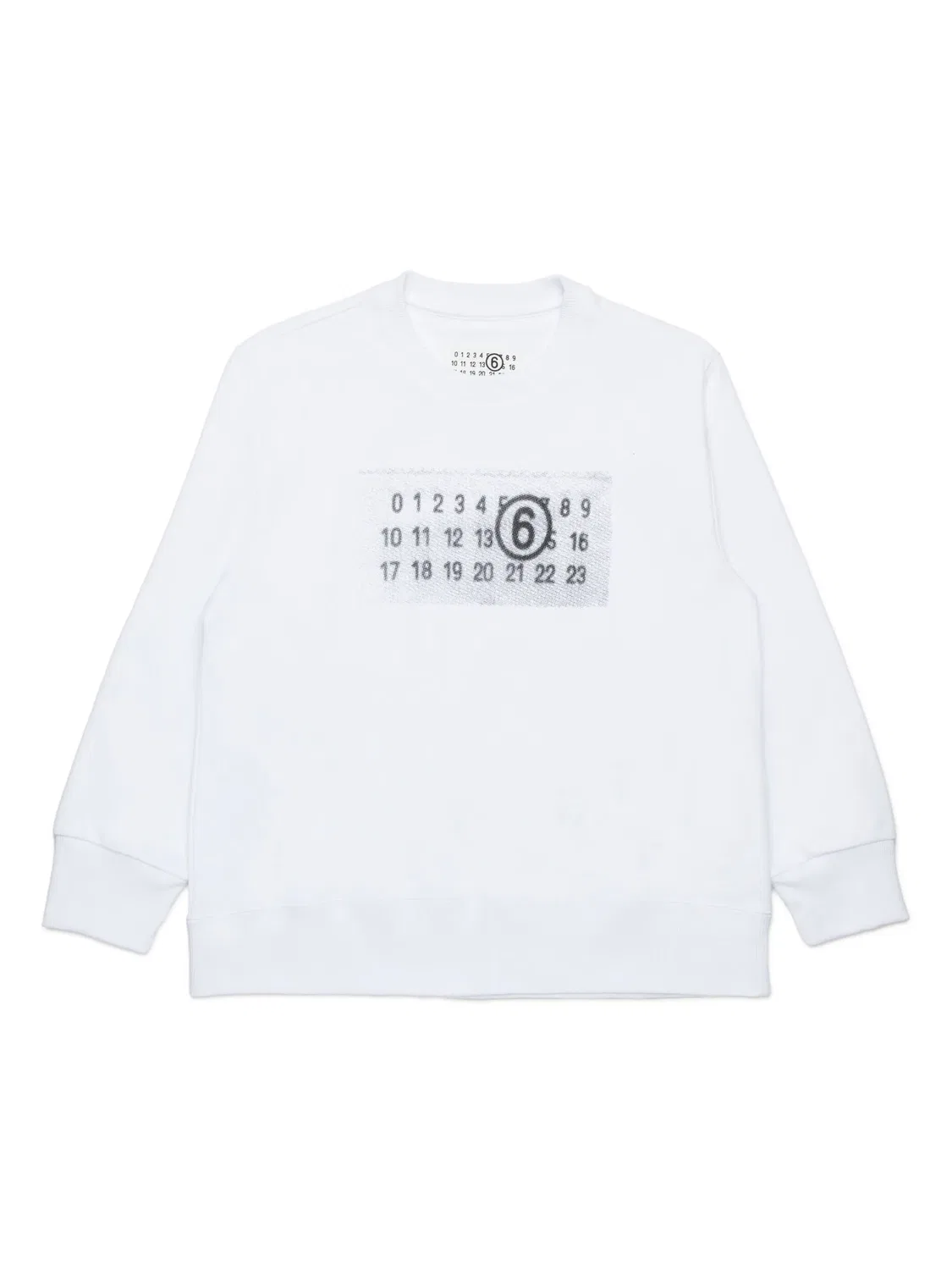 Свитшот Numbers MM6 Maison Margiela, белый