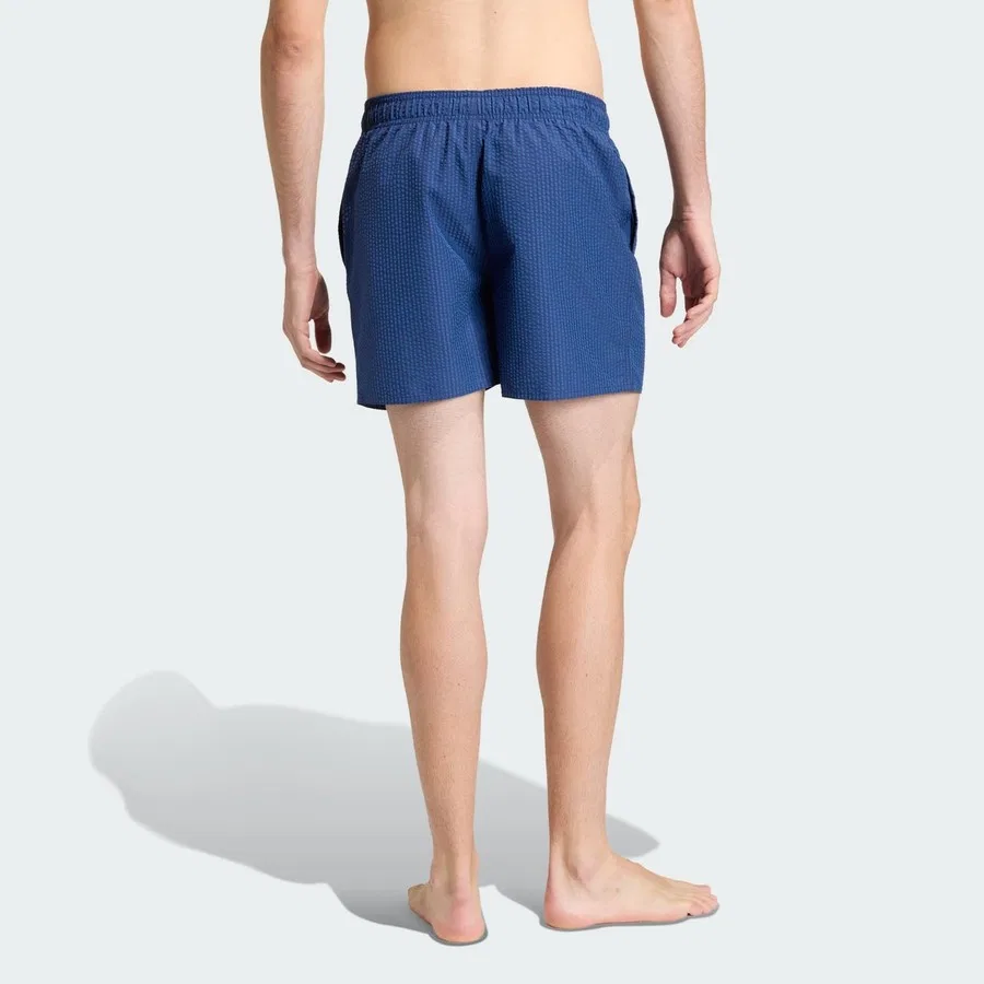 Плавательные шорты с принтом Sportswear JZ0589 Seersucker Stripy Swim Shorts 5-Inch adidas, Белый — фото 2